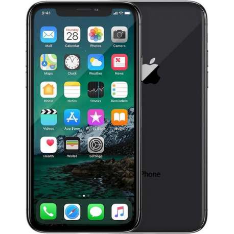 Apple iPhone X - Refurbished door Leapp - A grade (Zo goed als nieuw) - 64GB - Spacegrijs