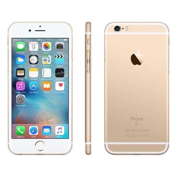 Refurbished Apple iPhone 6S 128GB goud 5 stars