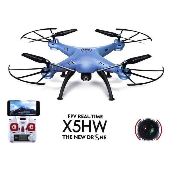 Syma X5HW drone met HD camera FPV live wifi quadcopter -Blue