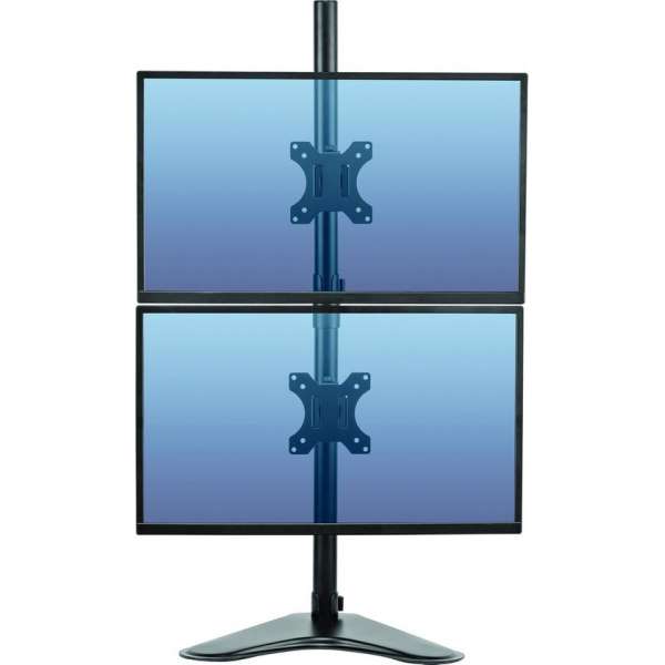 Fellowes Monitorarm 2 schermen verticaal 81,3 cm, 32 inch, Vrijstaand Zwart