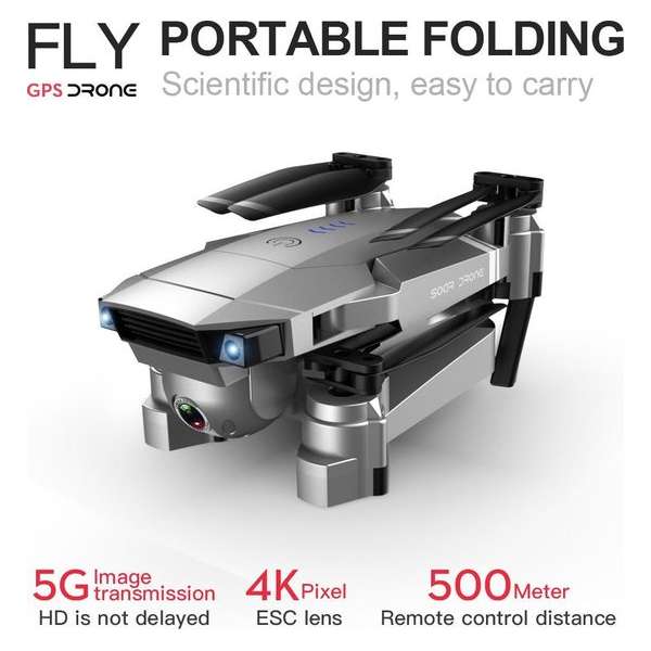 SG907 Smart Drone – 4K Dual Camera Wide Angle – 50x Zoom -  5G Wifi FPV – 36 Minuten Vliegtijd