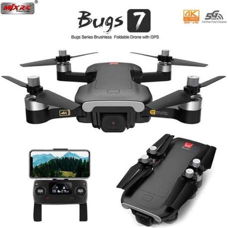 MJX Bugs 7 Drone quadcopter - 4K ULTRA HD Camera- 5G Wifi FPV - Brushless motoren - GPS 300M - opvouwbaar -terugkeer functie