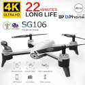 DrPhone - Drone 106G - 2x 4K Camera 3840x2160p Follow - Me Functie - Remote + App Controle + 2 Accu's + Afstandsbediening - Wit