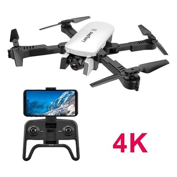 Smart Drone met camera –wit-  4K Full HD Dual Camera  – Foto – Video- Extra accu - 30 min vliegtijd