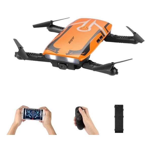 Helifar Drone H818 Oranje - 120° Wide Angle - 720P - App Control