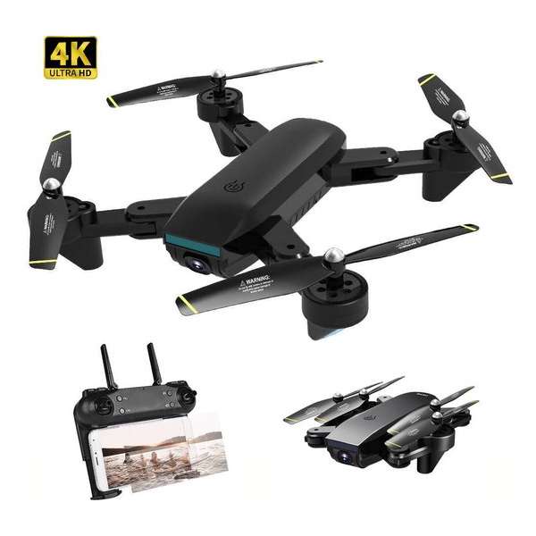 Drone met 4K UHD Camera | WiFi live drone | Quadrocopter | 50x zoom | Zwart