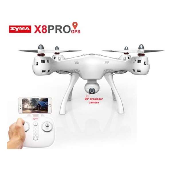 Syma X8 Pro GPS - FPV live Draaibaar camera -Upgrade Versie