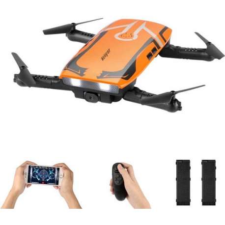 Helifar Drone H818 Oranje - 120° Wide Angle - 720P - App Control -  Incl. Extra Accu