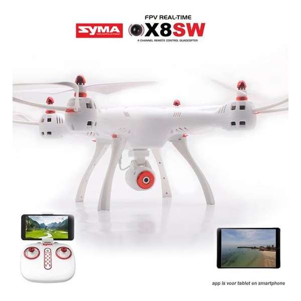 Syma X8SW Drone - 720p Hd live camera  + One Key Take-off