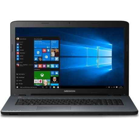 MEDION AKOYA P7653-i5-256F8 1.6GHz i5-8250U 17.3'' 1920 x 1080Pixels Antraciet Notebook