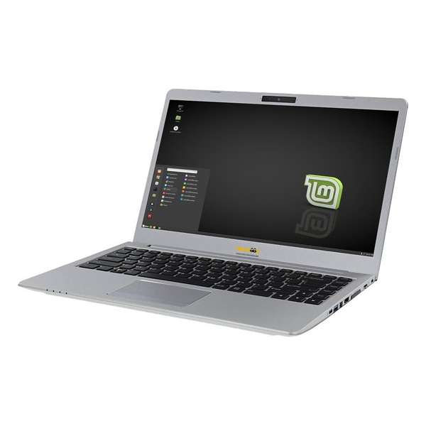 Linux-mint Privacy Notebook 14" Metal shell qwerty + handleidingsboek