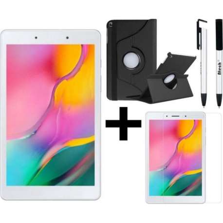 Samsung Galaxy Tab A 8.0 (2019) - 32GB - Zilver Met draaibaar hoes + tempered glass + stylus pen