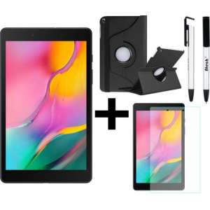 Samsung Galaxy Tab A 8.0 (2019) - 32GB - Zwart Met draaibaar hoes + tempered glass + stylus pen