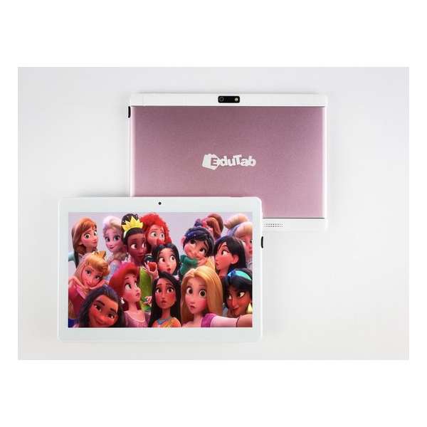 Kindertablet Roze Educatief - EduTab - 10 inch XL - Andoroid 9.0 - 16GB - Tablet - Inclusief gratis Tablethouder Hoes