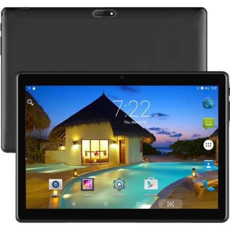 Kindertablet Zwart Educatief - 10 inch XL - EduTab - Andoroid 9.0 - 16GB - Tablet - Inclusief gratis Tablethouder