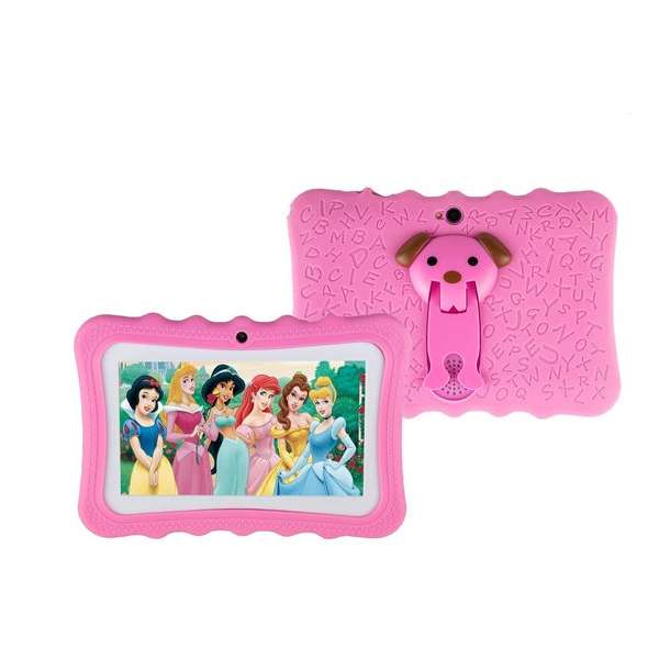 OEM kinder tablet - Connect telekids - 7 inch - Met siliconen beschermhoes - Roze