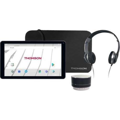 THOMSON TEO10 Tablet + Headset + Bluetooth-luidspreker + hoesje - scherm van 10,1 inch - 32 GB eMMC - Android 7.1 - zwart