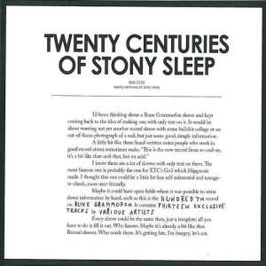 Twenty Centuries of Stony Sleep