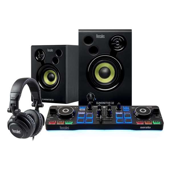 Hercules DJStarter Kit - DJ controller, speakers en DJ koptelefoon - Zwart