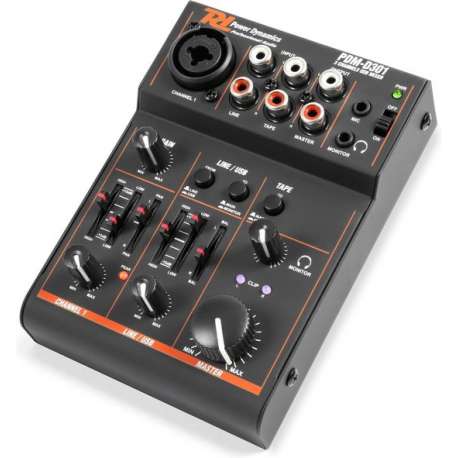 Power Dynamics PDM-D301 3-Kanaals USB Mixer