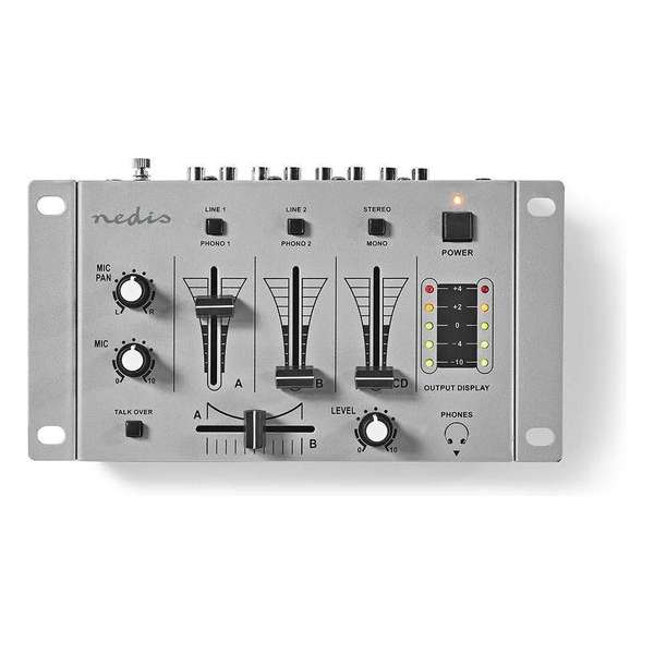 DJ-Mixer | 3 Stereokanalen | Crossfader | Talkover-Functie