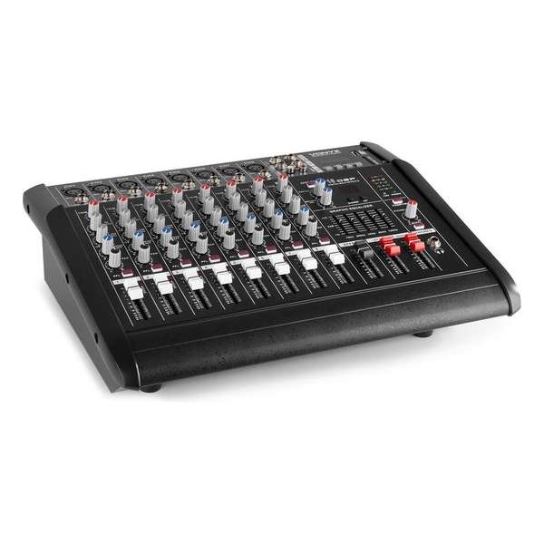 Mengpaneel - Vonyx AM8A mixer 8 kanaals met Bluetooth, mp3 speler & ingebouwde versterker 1000W