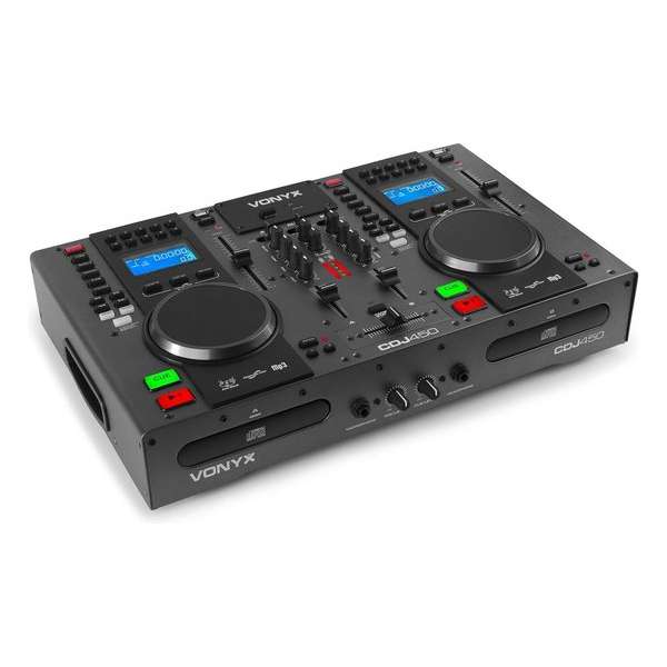 DJ CD mediaspeler - Vonyx CDJ450 dubbele CD en USB mp3 speler met Bluetooth