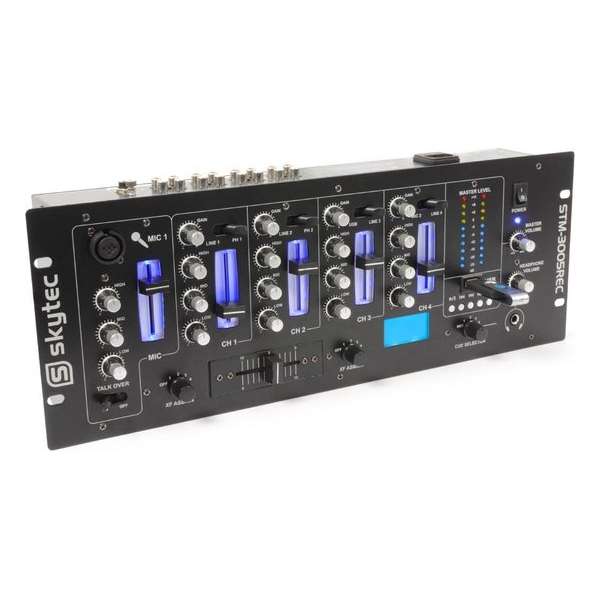 SkyTec STM-3005REC 4-Kanaals Mixer EQ USB/MP3 Record