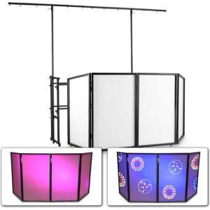 Vonyx mobiele DJ Booth met meubel, scherm en lichtbrug