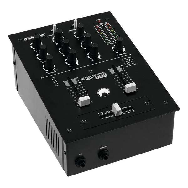 OMNITRONIC Mengpaneel - Audio mixer PM-222 2-Channel DJ Mixer