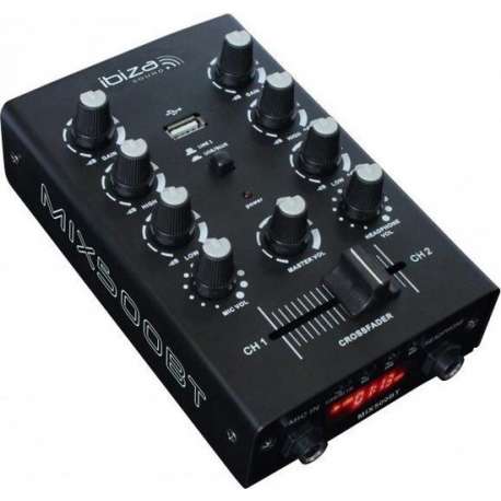 Ibiza Sound MIX500BT 2 kanaals USB mengpaneel met Bluetooth