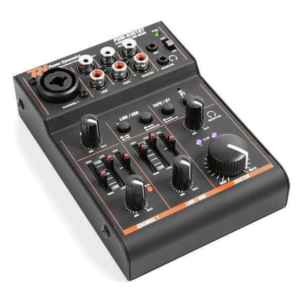 Power Dynamics PDM-D301BT 3-Kanaals USB Mixer met Bluetooth