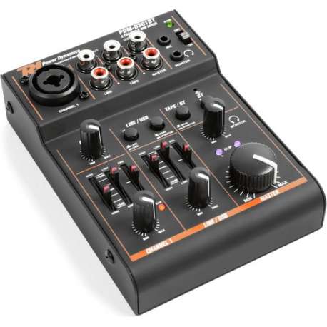 Power Dynamics PDM-D301BT 3-Kanaals USB Mixer met Bluetooth