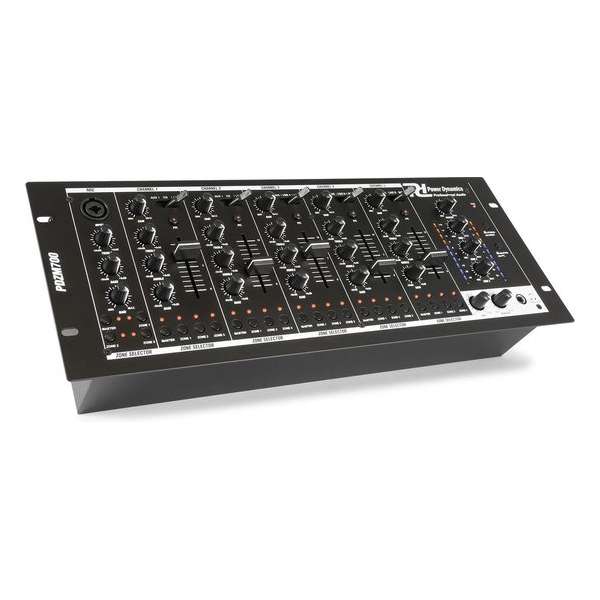 SkyTec Power Dynamics PDZM700 6 Kanalen installatie mixer USB 4 zones