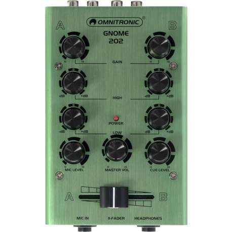 OMNITRONIC Mengpaneel - Audio mixer GNOME-202 Mini Mixer -  green