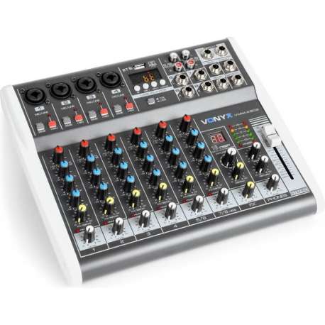 Vonyx VMM-K802 8 kanaals muziekmixer met Bluetooth