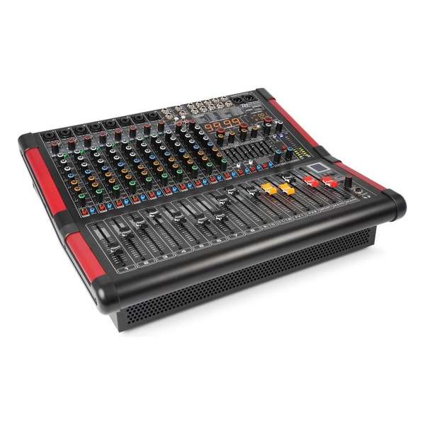 Power Dynamics PDM-S1204A 12-Kanalen Stage Mixer met Versterker