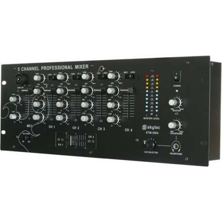 Skytec Stm-3004 - 4-kanaals - DJ Mixer - Zwart