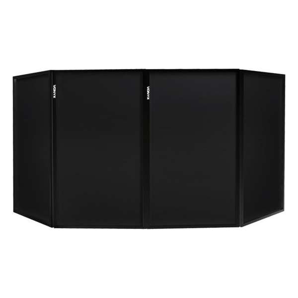 DJ Booth - Vonyx DB2B DJ-scherm met 4 panelen van 120 x 70cm voor een strakke afwerking van elke DJ Booth - Zwart