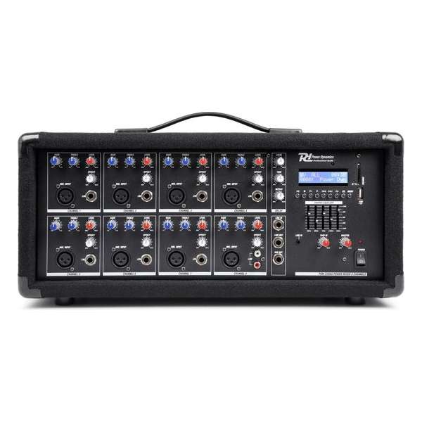 Power Dynamics PDM-C805A 8-Kanaals Mixer met Versterker en Bluetooth