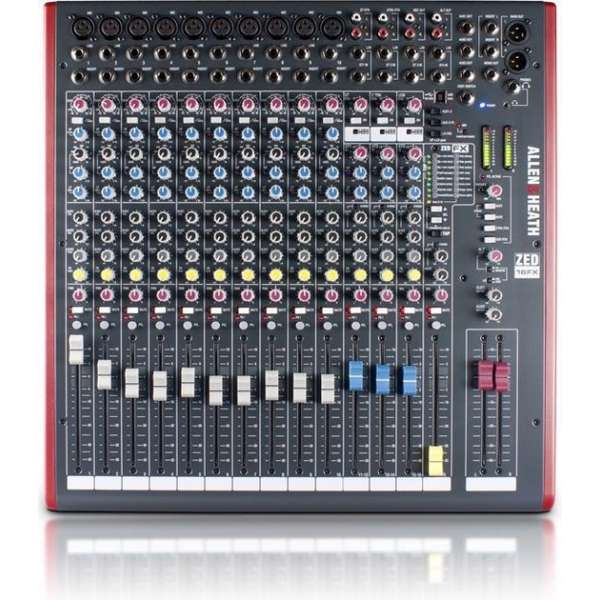 Allen & Heath ZED16FX mengpaneel 16 kanalen 20 - 20000 Hz Grijs, Rood