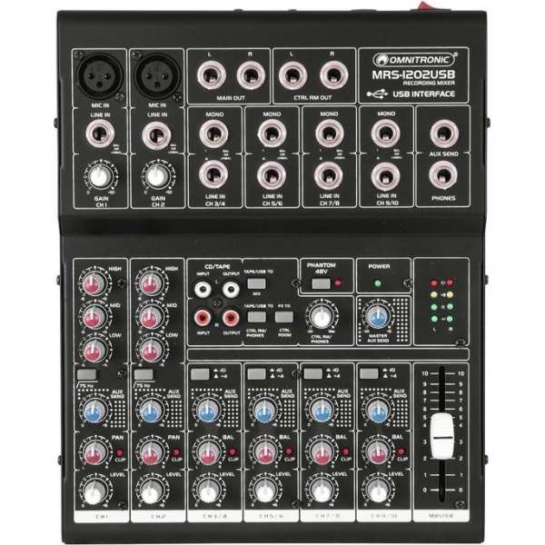 OMNITRONIC MRS-1202USB Recording Mixer