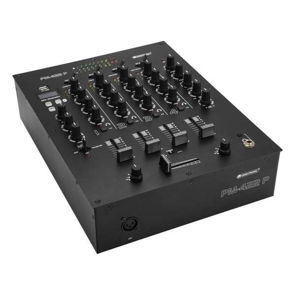 OMNITRONIC Mengpaneel USB - Audio mixer PM-422P 4-Channel DJ Mixer -  with Bluetooth en USB Player