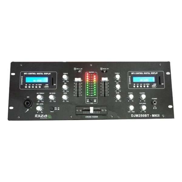 2-Kanaals DJ mengpaneel met USB, SD & Bluetooth