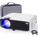 VMCA Beamer Mini Projector Met Transport Tas - (HDMI VGA AV TF USB WIFI) Wit