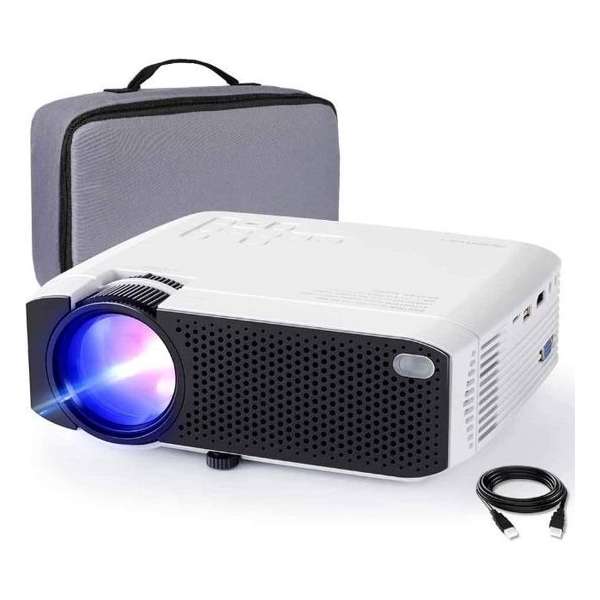 VMCA Beamer Mini Projector Met Transport Tas - (HDMI VGA AV TF USB WIFI) Wit