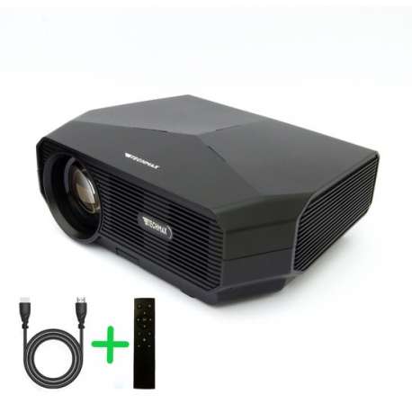 Techmax Full HD Mini Beamer – Zwart – 3200 Lumen – USB