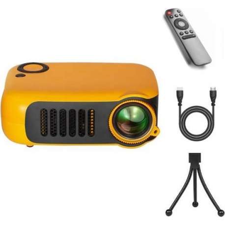 Upgrade 2020 | Mini Beamer - Beamer - Mini Projector - Pocket Beamer A2000 - Inclusief HDMI kabel - Draagbaar - Oranje