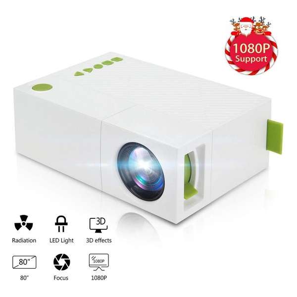 Miniprojector Draagbare 1080P LED Beamer Home Theater Outdoor