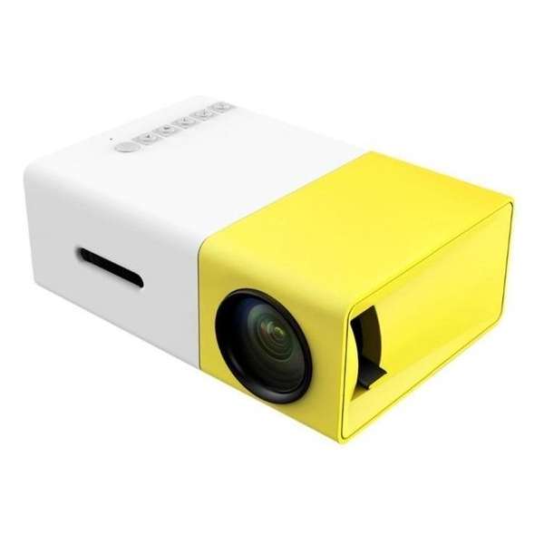 Mini Beamer Projector Mobile Mini Full HD Yellow White